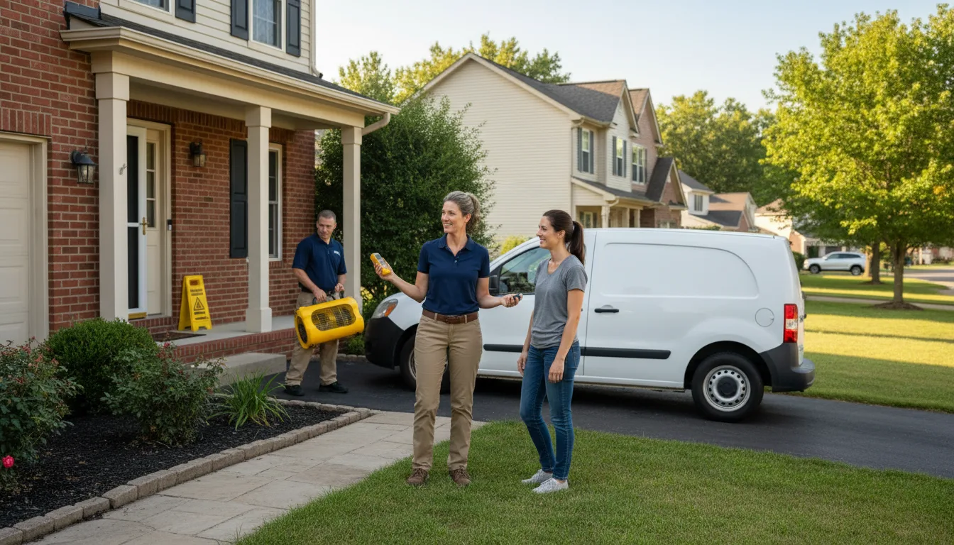 Residential water damage restoration in Mulkeytown, IL